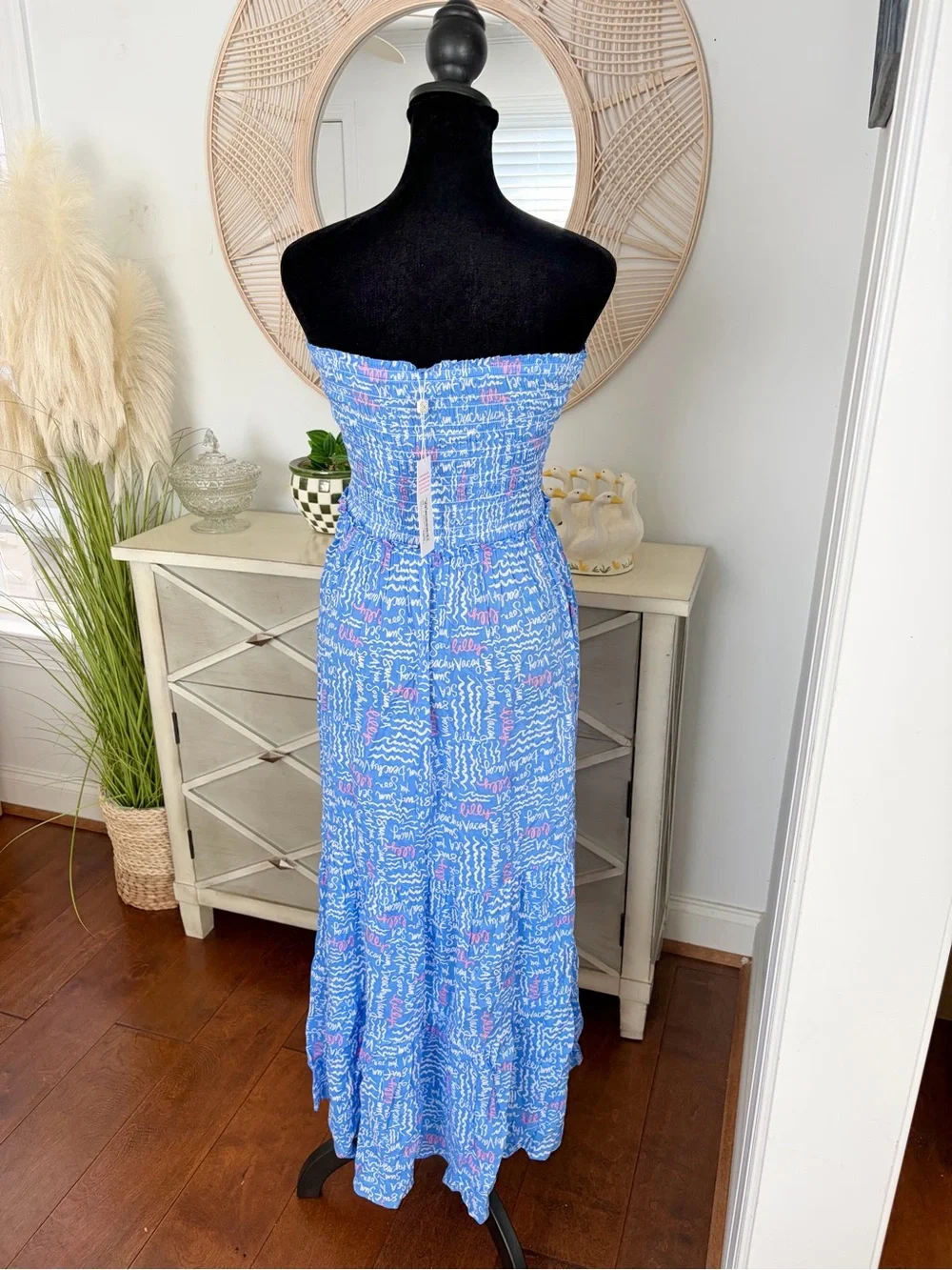 NWT Lilly Pulitzer Anali Strapless Maxi Swim Cover Up Dress - Picture 8 of 11